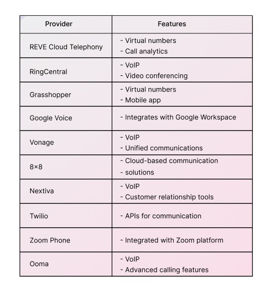 business phone number providers