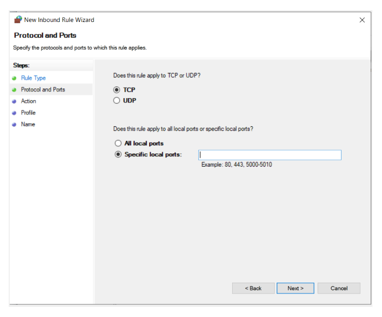 ports on windows