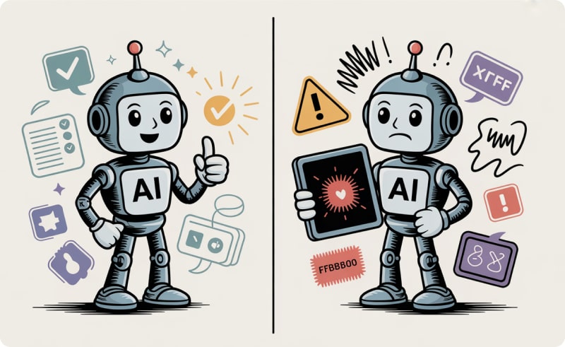 AI thumbs-up vs AI frustration