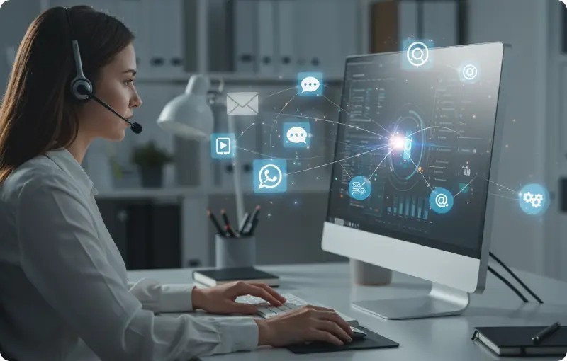 multichannel contact center agent