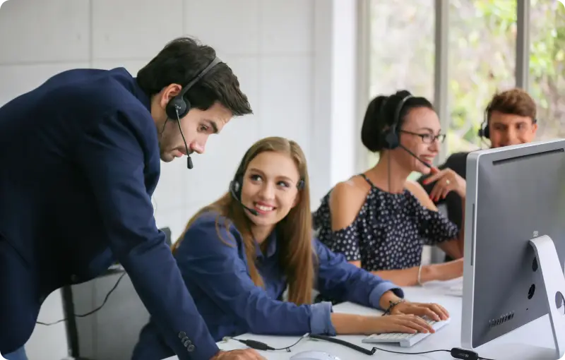 Agents working in a contact center