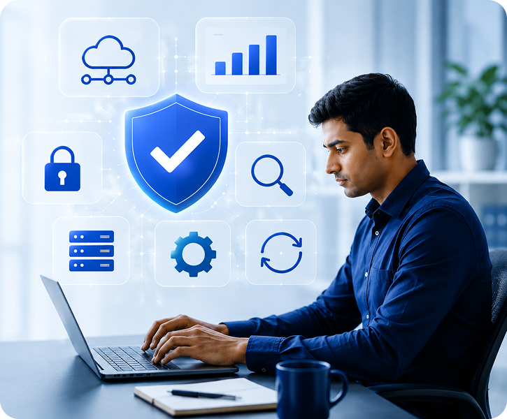 Secured communication support representative and security interface