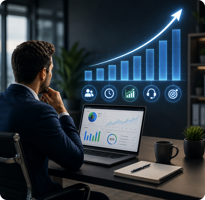 Canar customer communications growth dashboard